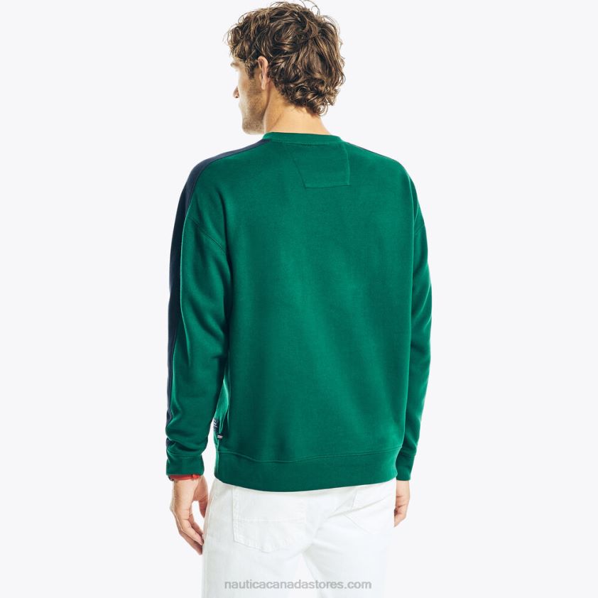 Sustainably Crafted Logo Crewneck T-Shirt Nautica Men Cosmic Fern R260HV294