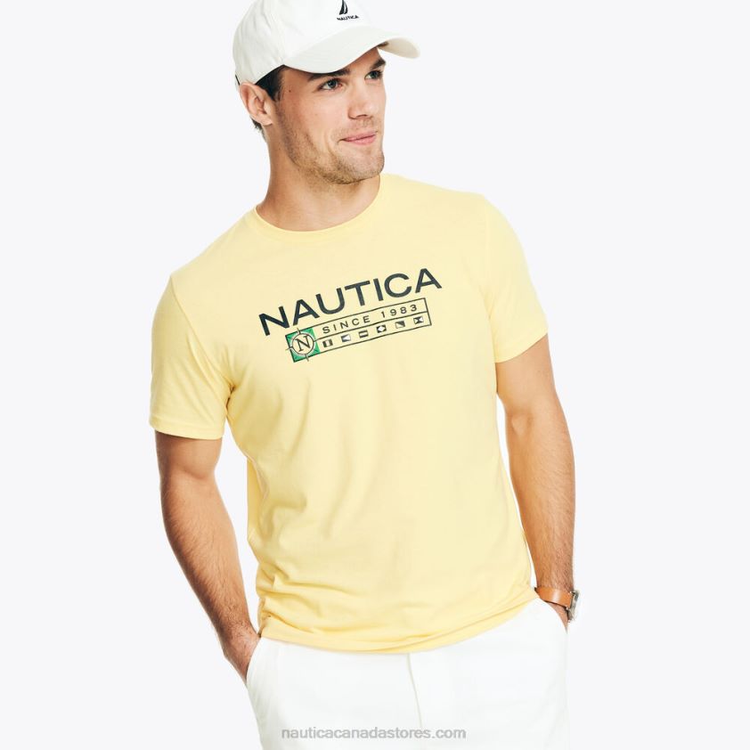 Sustainably Crafted Logo Graphic T-Shirt Nautica Men Aspen Gold R260HV523
