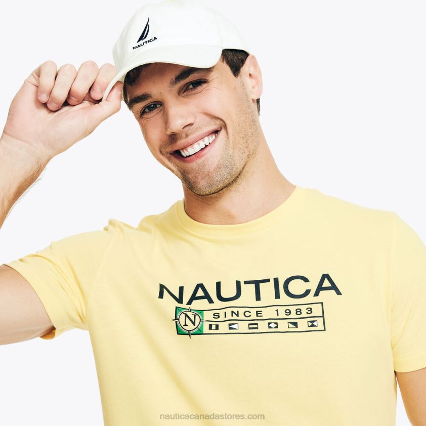 Sustainably Crafted Logo Graphic T-Shirt Nautica Men Aspen Gold R260HV523