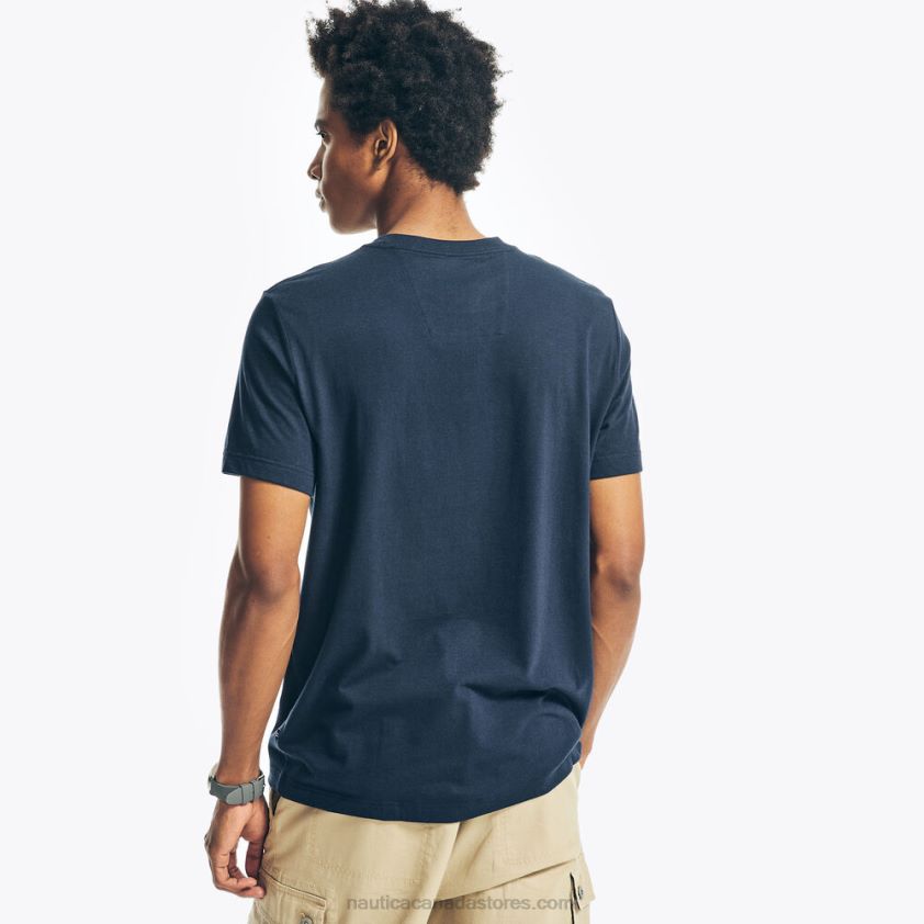 Sustainably Crafted Logo Graphic T-Shirt Nautica Men Navy R260HV229