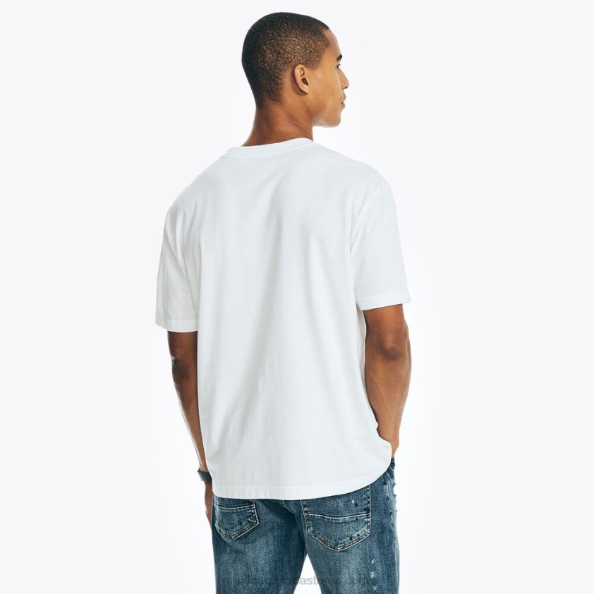 Sustainably Crafted Logo Graphic T-Shirt Nautica Men Sail White R260HV536