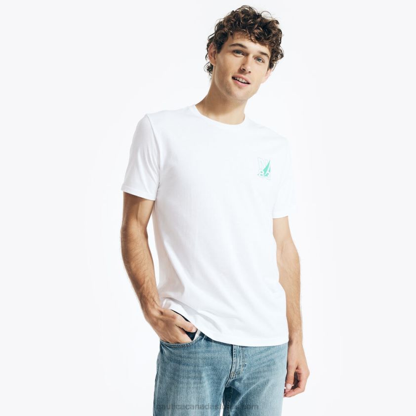 Sustainably Crafted N83 Graphic T-Shirt Nautica Men Bright White R260HV434
