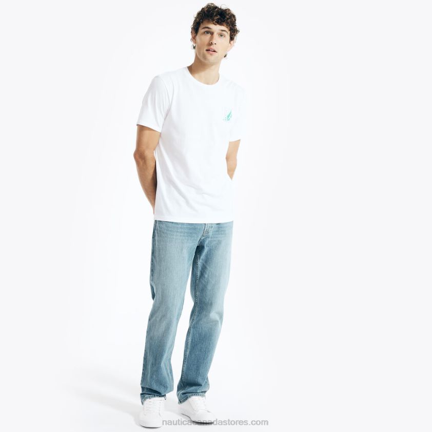 Sustainably Crafted N83 Graphic T-Shirt Nautica Men Bright White R260HV434