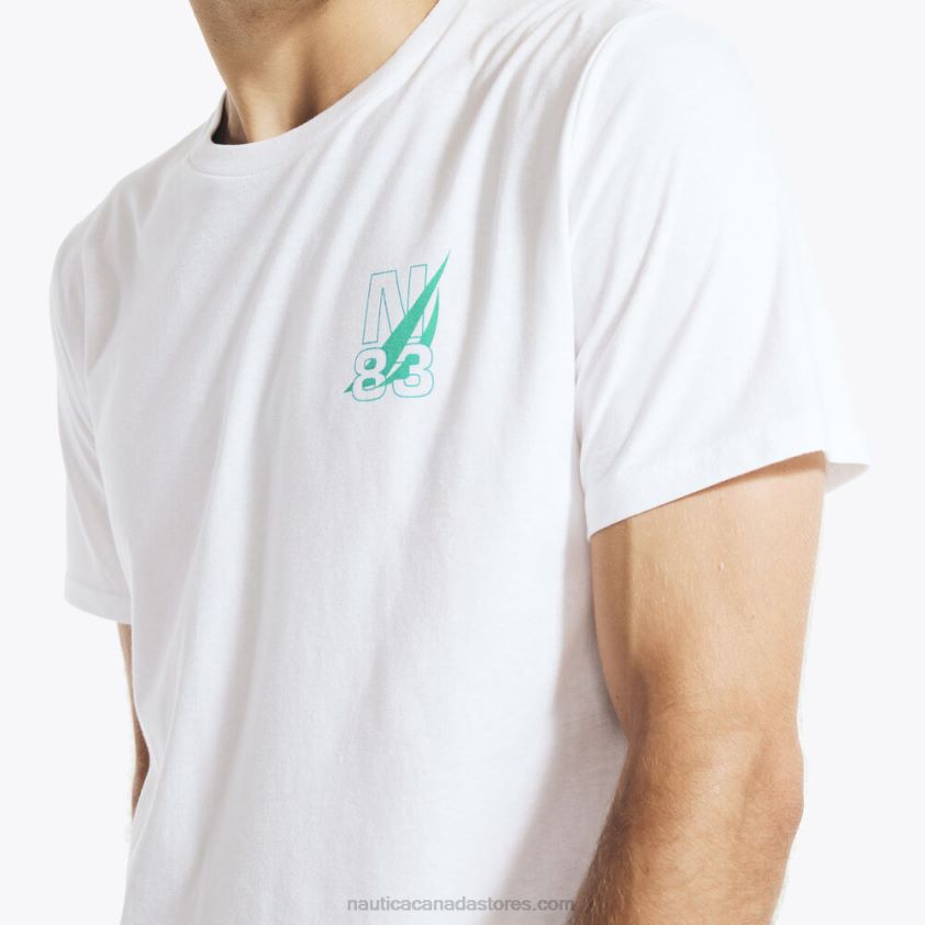 Sustainably Crafted N83 Graphic T-Shirt Nautica Men Bright White R260HV434