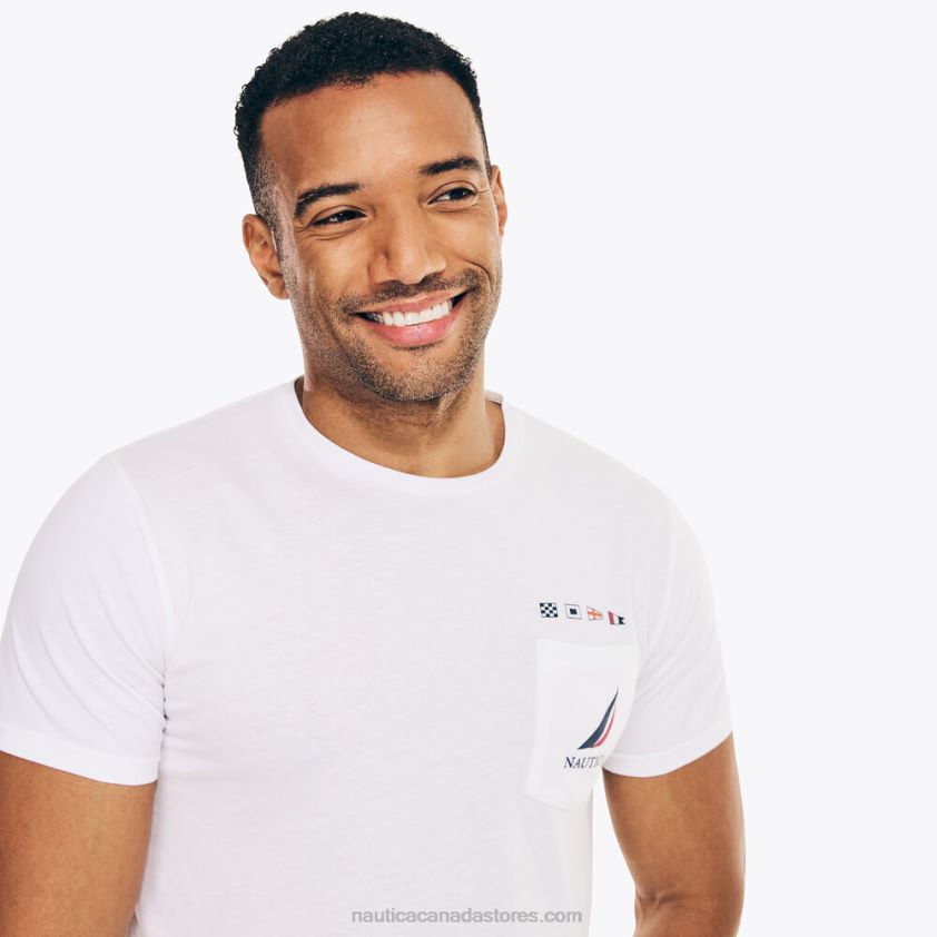 Sustainably Crafted N-83 Logo Graphic T-Shirt Nautica Men Bright White R260HV616