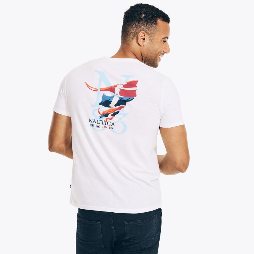 Sustainably Crafted N-83 Logo Graphic T-Shirt Nautica Men Bright White R260HV616