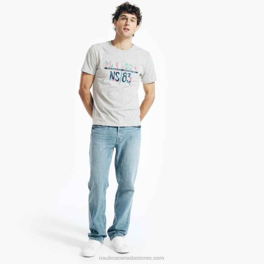 Sustainably Crafted Ocean Regatta Graphic T-Shirt Nautica Men Grey Heather R260HV102
