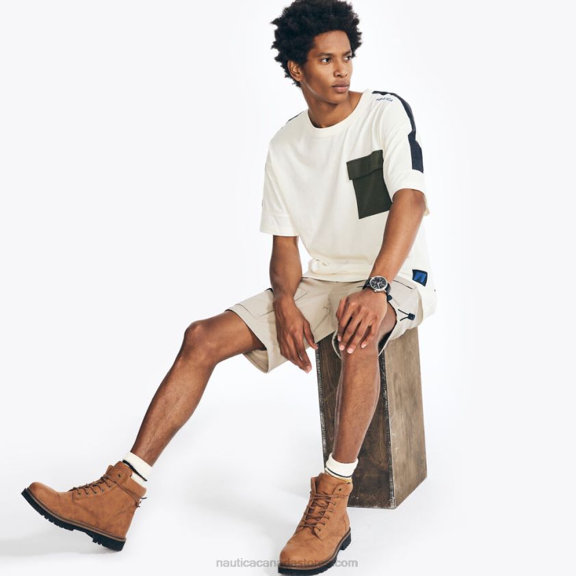 Sustainably Crafted Pocket T-Shirt Nautica Men Sail Cream R260HV383