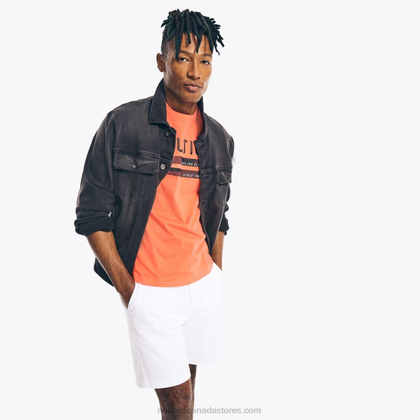 Sustainably Crafted Sailing Club Graphic T-Shirt Nautica Men Glory Red R260HV478