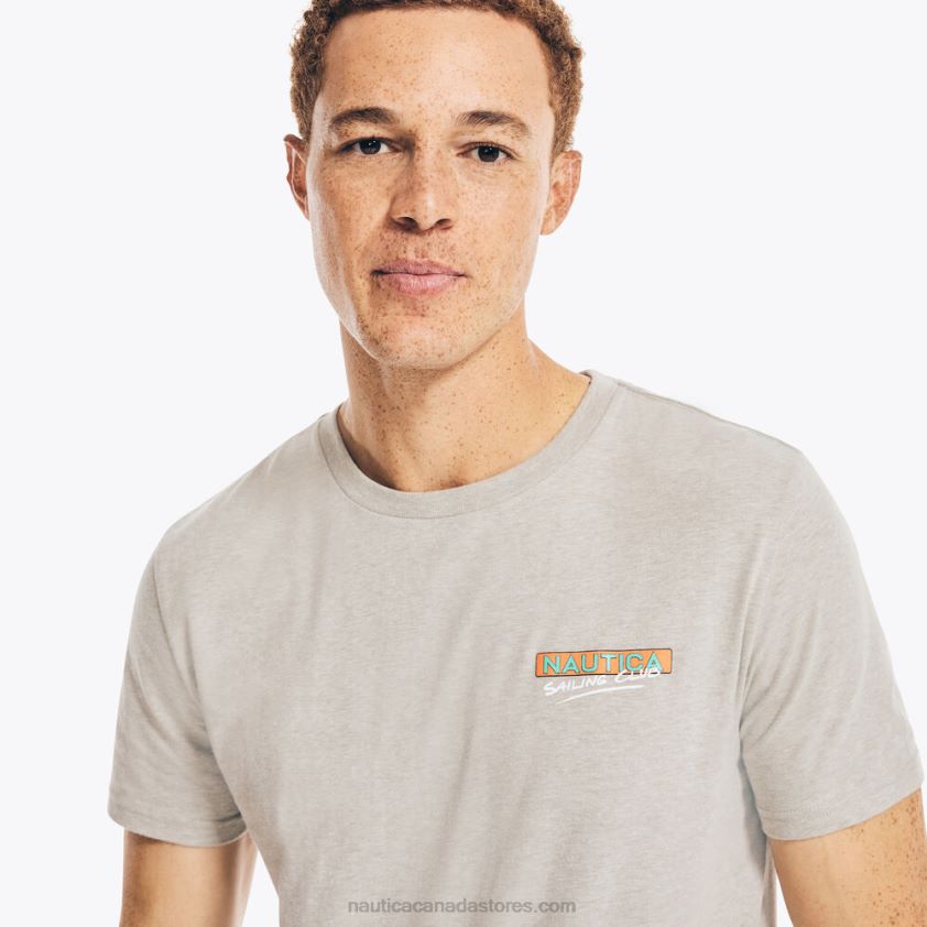Sustainably Crafted Sailing Club Graphic T-Shirt Nautica Men Grey Heather R260HV524