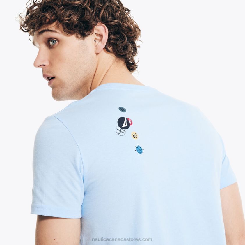 Sustainably Crafted Sailing Division Graphic T-Shirt Nautica Men Azure Blue R260HV193