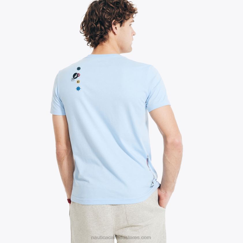 Sustainably Crafted Sailing Division Graphic T-Shirt Nautica Men Azure Blue R260HV193