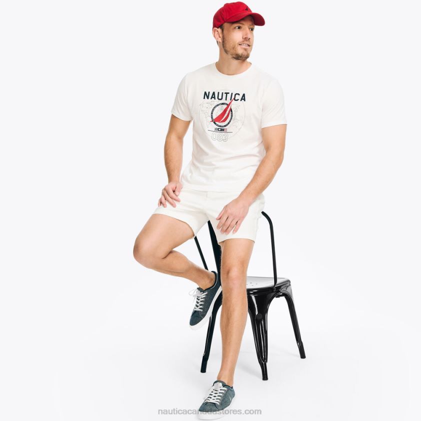 Sustainably Crafted Sailing Division Graphic T-Shirt Nautica Men Bright White R260HV374