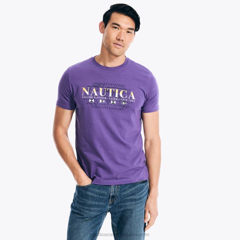 Sustainably Crafted Sailing Division Graphic T-Shirt Nautica Men Gold Finch R260HV96