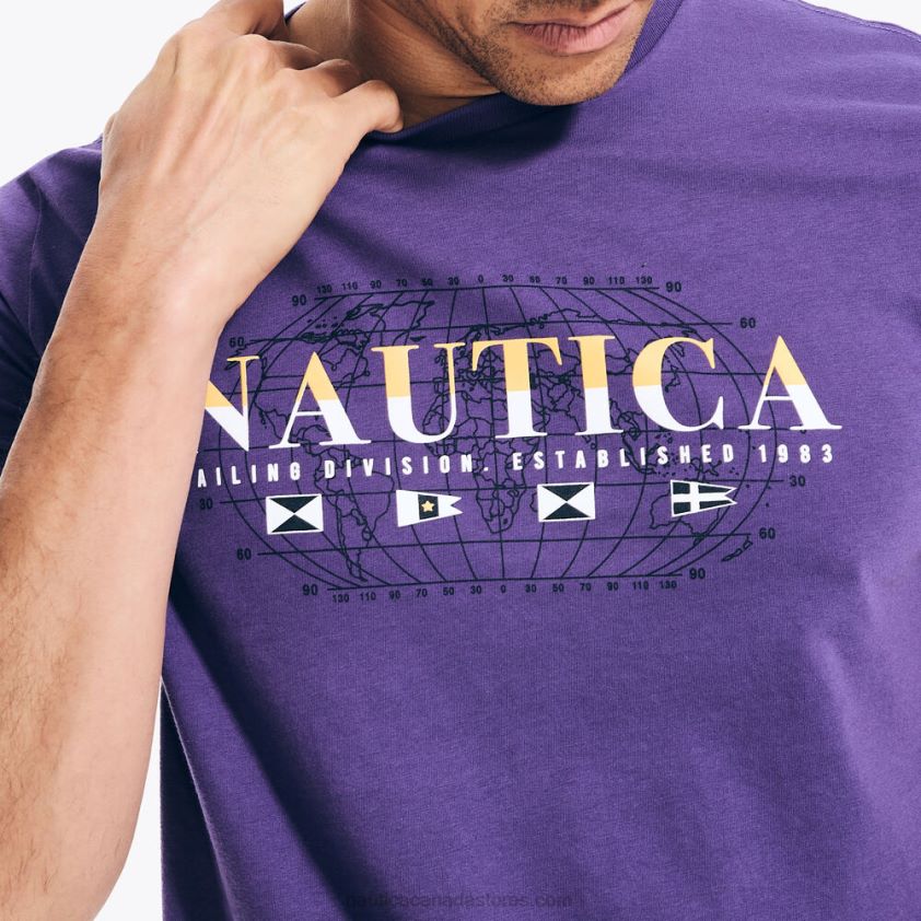 Sustainably Crafted Sailing Division Graphic T-Shirt Nautica Men Gold Finch R260HV96