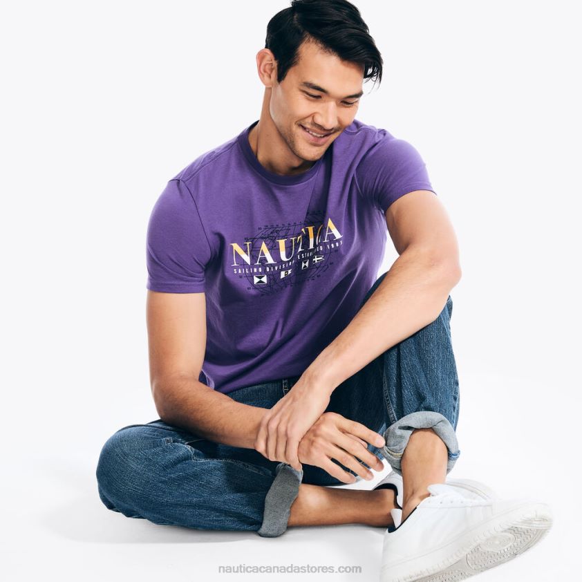 Sustainably Crafted Sailing Division Graphic T-Shirt Nautica Men Gold Finch R260HV96