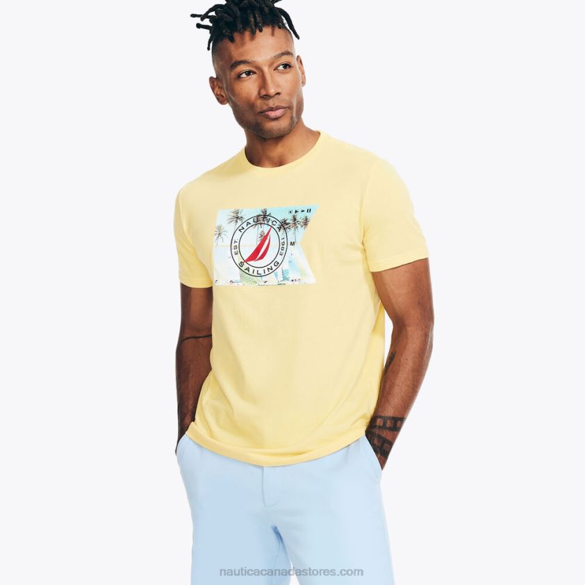 Sustainably Crafted Sailing Graphic T-Shirt Nautica Men Aspen Gold R260HV490