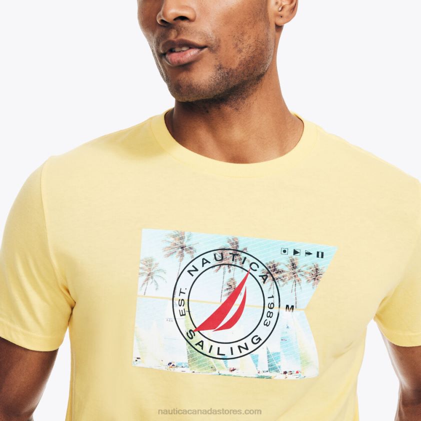 Sustainably Crafted Sailing Graphic T-Shirt Nautica Men Aspen Gold R260HV490