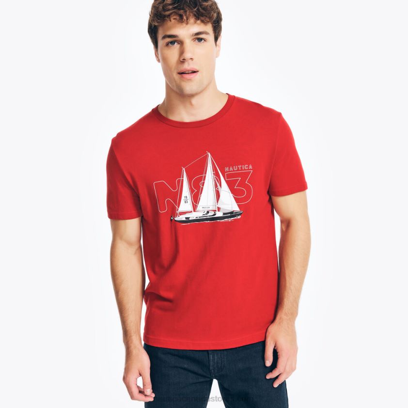 Sustainably Crafted Sailing Graphic T-Shirt Nautica Men Nautica Red R260HV361