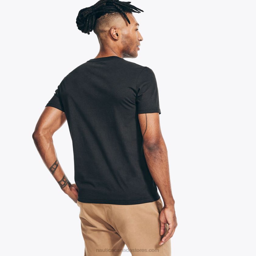 Sustainably Crafted Sailing Graphic T-Shirt Nautica Men True Black R260HV369