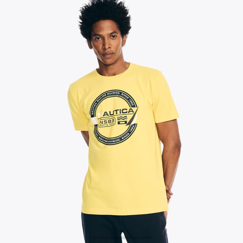 Sustainably Crafted Sailing Team Graphic T-Shirt Nautica Men Marigold R260HV360