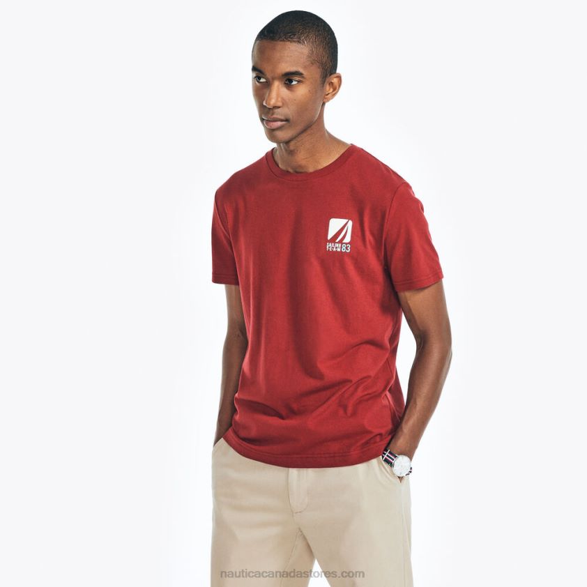 Sustainably Crafted Sailing Team Graphic T-Shirt Nautica Men Melonberry R260HV136