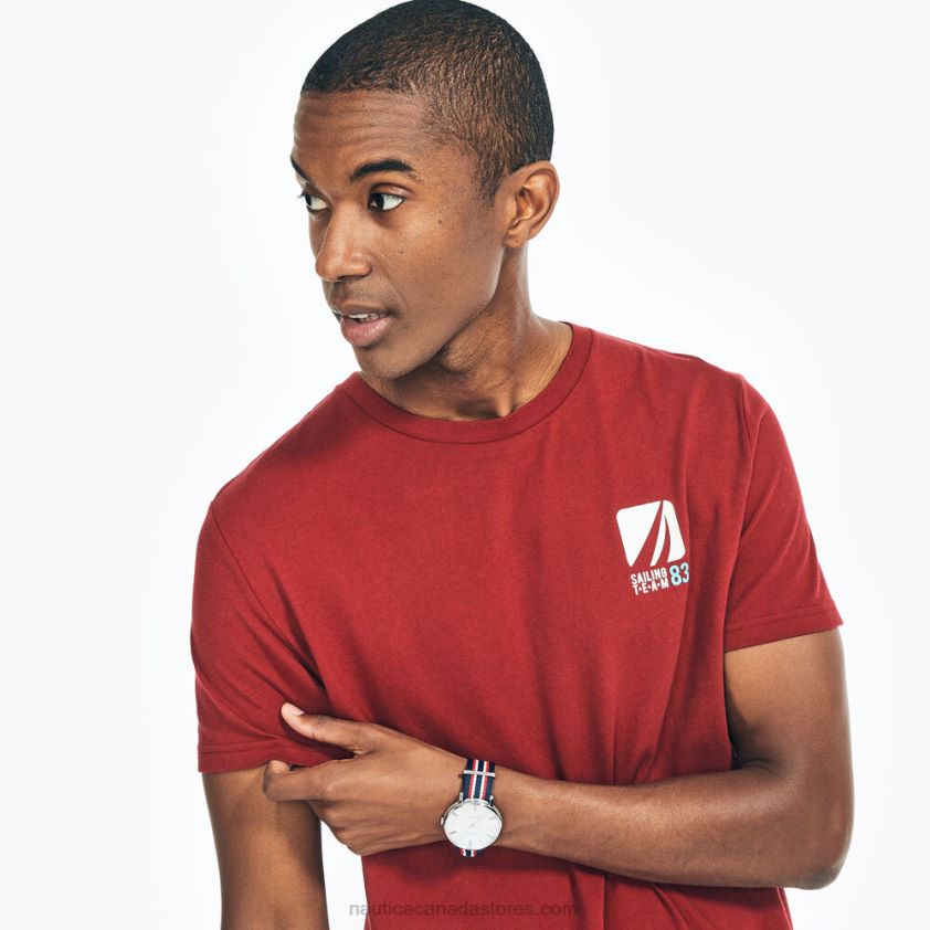 Sustainably Crafted Sailing Team Graphic T-Shirt Nautica Men Melonberry R260HV136