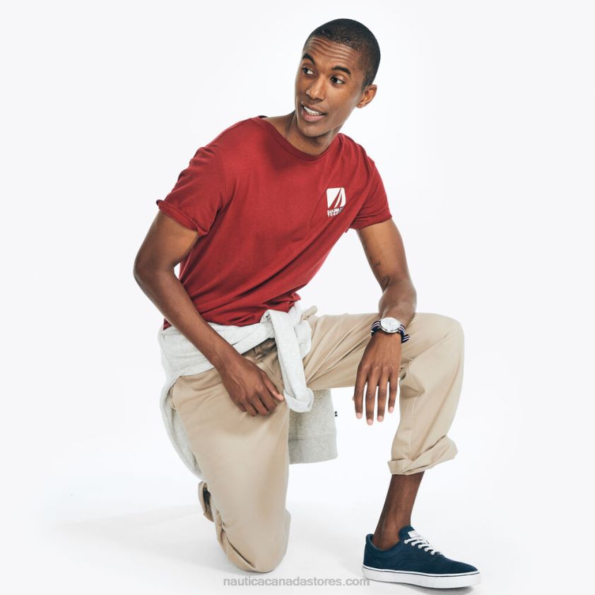 Sustainably Crafted Sailing Team Graphic T-Shirt Nautica Men Melonberry R260HV136