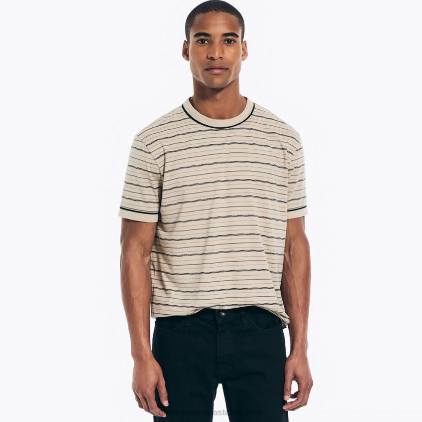 Sustainably Crafted Striped T-Shirt Nautica Men Sail White R260HV311