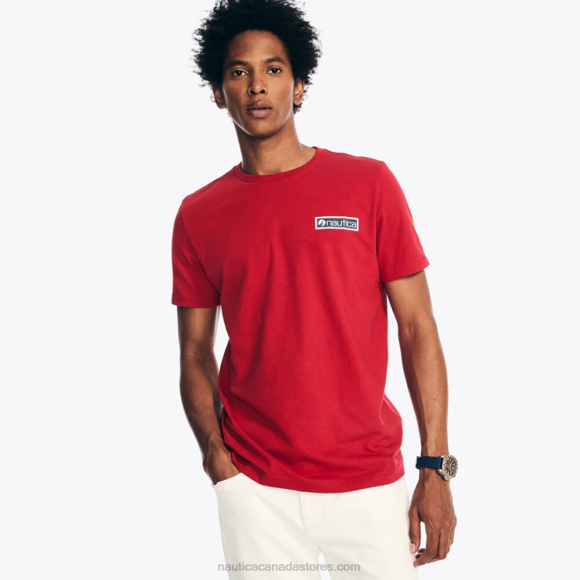 Sustainably Crafted Surf Beach Vibes Graphic T-Shirt Nautica Men Nautica Red R260HV419