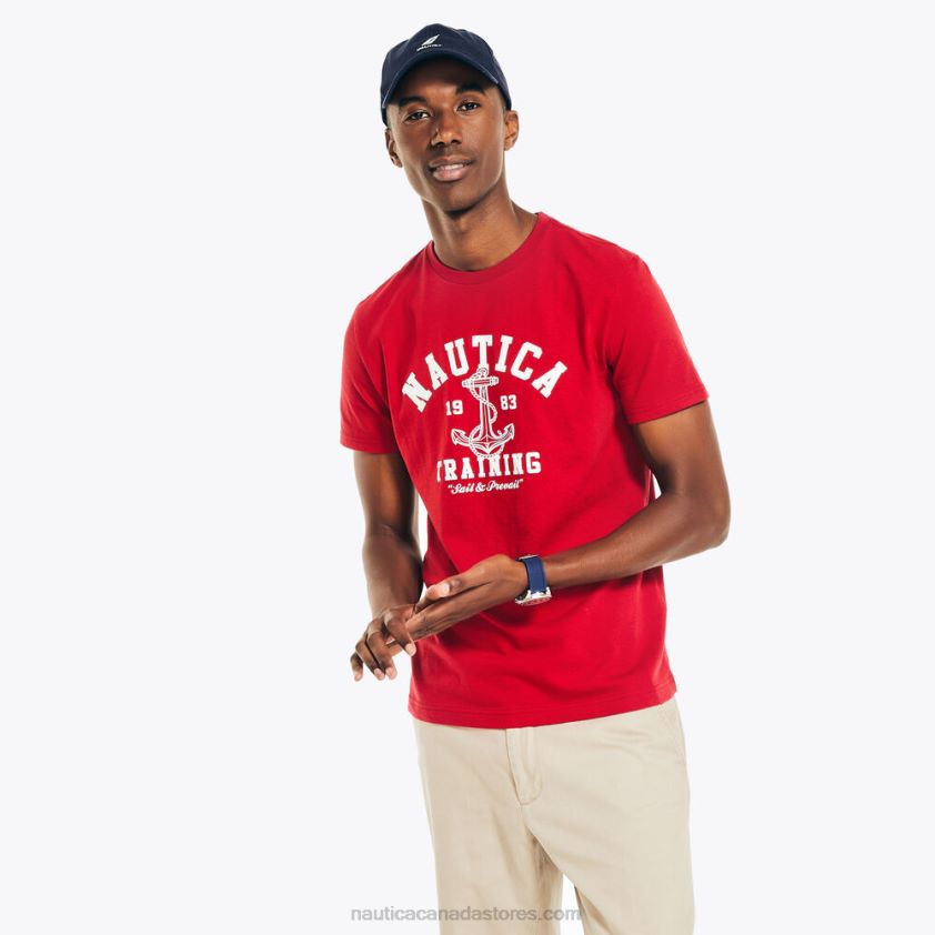 Sustainably Crafted Training Graphic T-Shirt Nautica Men Nautica Red R260HV482