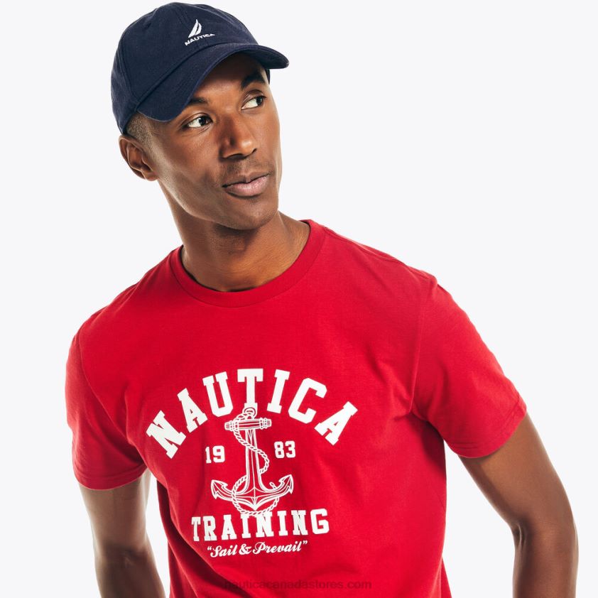 Sustainably Crafted Training Graphic T-Shirt Nautica Men Nautica Red R260HV482