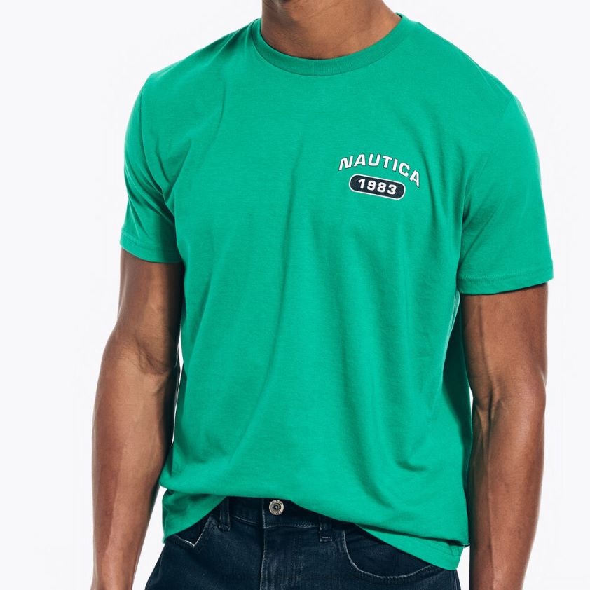 Sustainably Crafted Yacht Club Graphic T-Shirt Nautica Men Dark Dill R260HV507