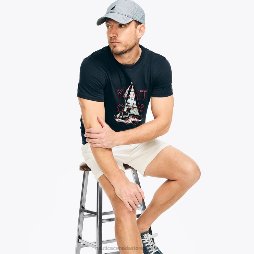 Sustainably Crafted Yacht Club Graphic T-Shirt Nautica Men Navy R260HV191