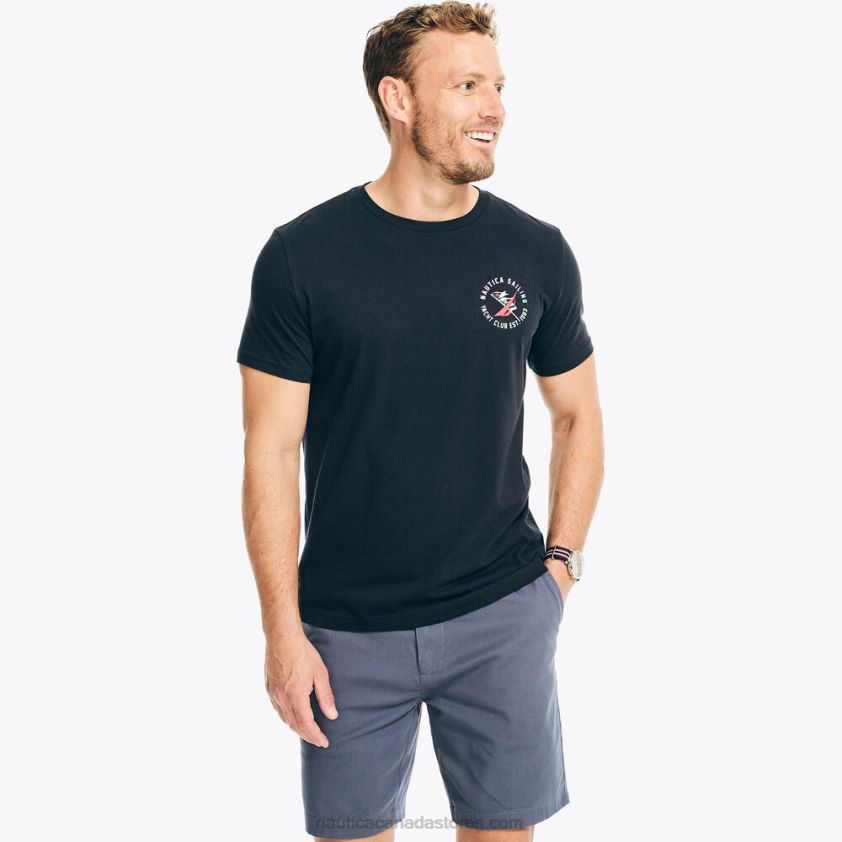 Sustainably Crafted Yacht Club Graphic T-Shirt Nautica Men Navy R260HV370