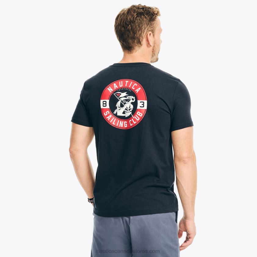 Sustainably Crafted Yacht Club Graphic T-Shirt Nautica Men Navy R260HV370