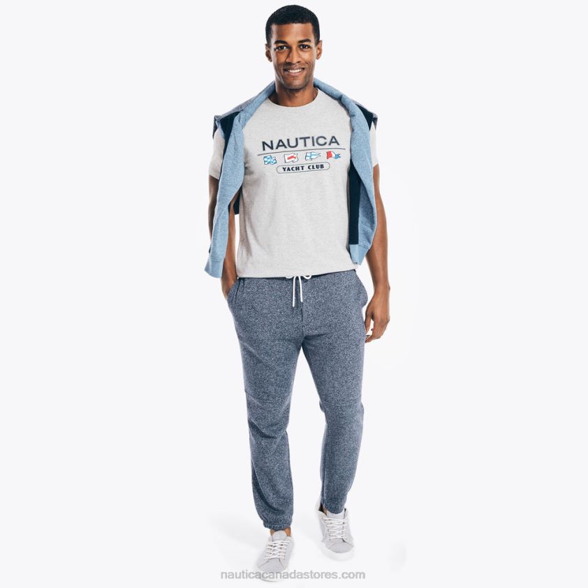 Yacht Club Graphic T-Shirt Nautica Men Grey Heather R260HV633