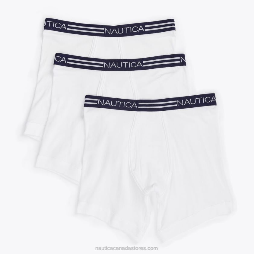 Classic Boxer Briefs 3-Pack Nautica Men Bright White R260HV458
