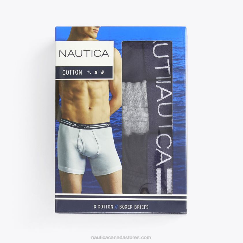 Classic Boxer Briefs 3-Pack Nautica Men Olive Grey R260HV65