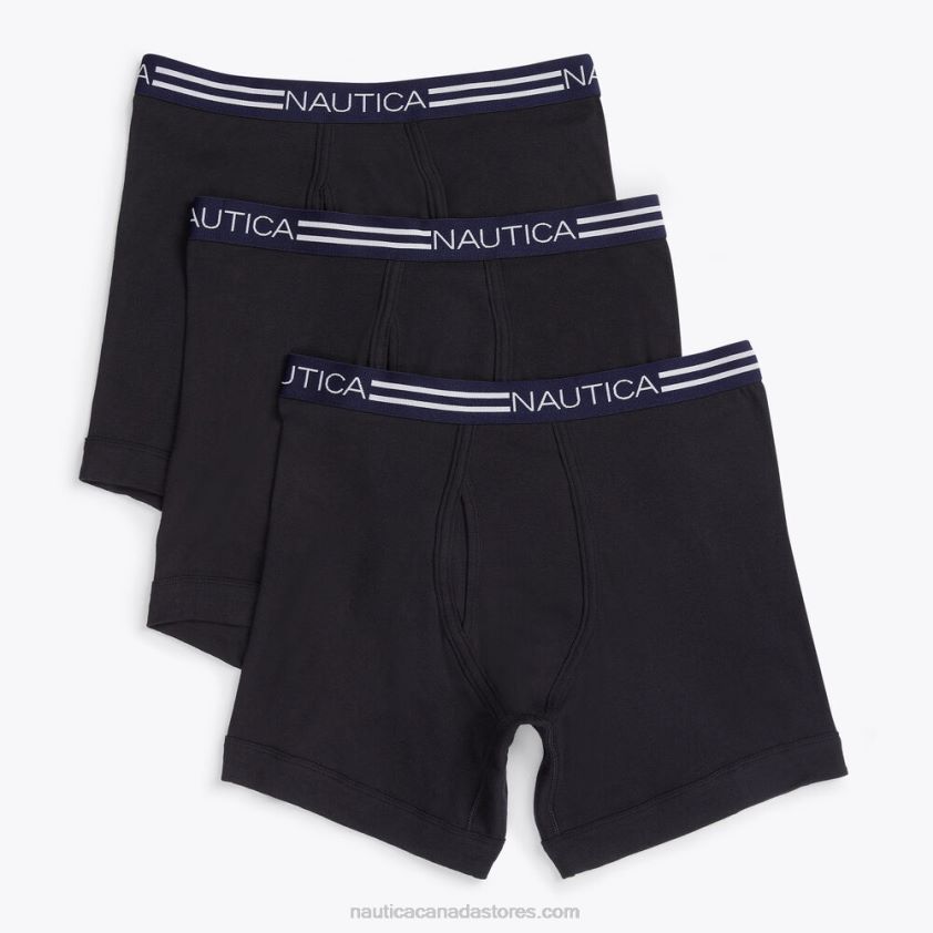 Classic Boxer Briefs 3-Pack Nautica Men True Black R260HV52