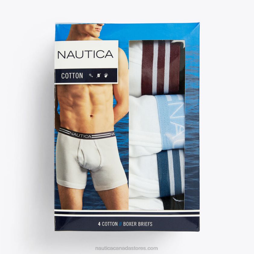 Cotton Boxer Briefs 4-Pack Nautica Men Abalone Heather R260HV686