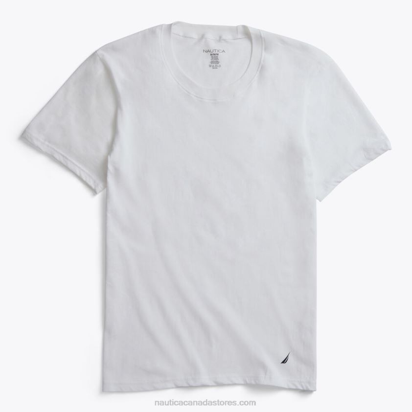 Crewneck T-Shirts 5-Pack Nautica Men Antique White Wash R260HV626