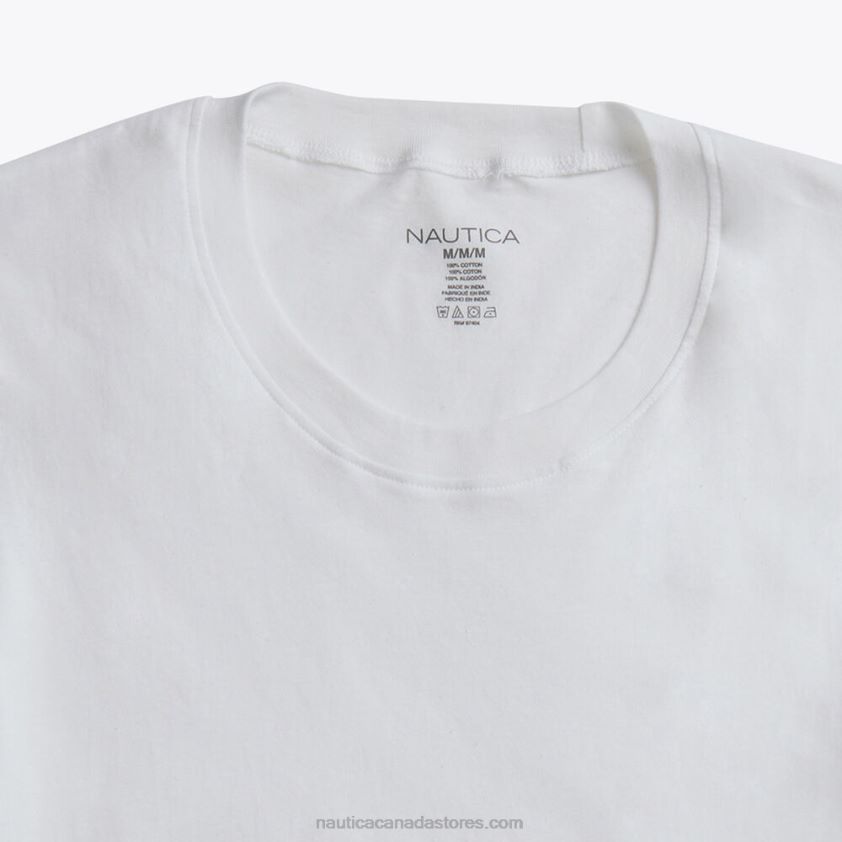 Crewneck T-Shirts 5-Pack Nautica Men Antique White Wash R260HV626