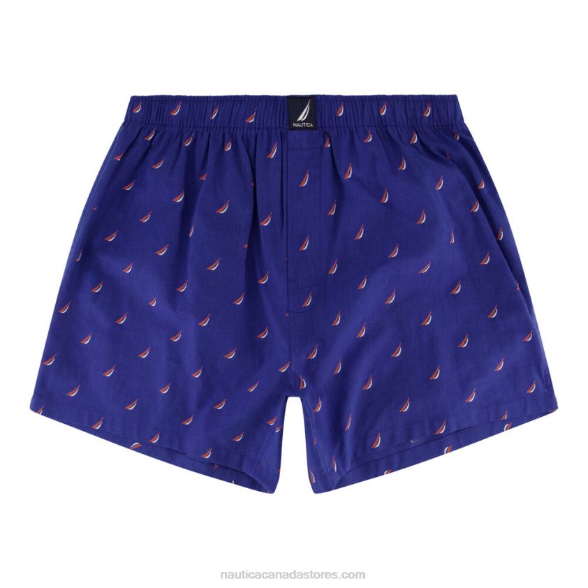 J-Class Print Woven Boxer Nautica Men Distressed Blue Wash R260HV154