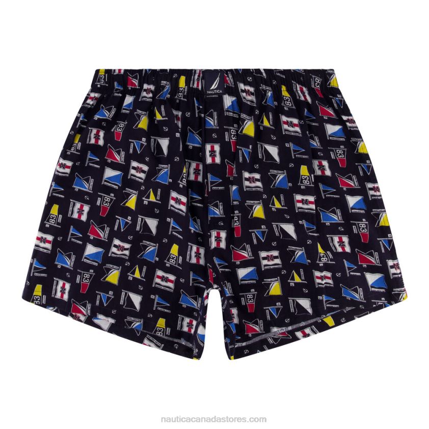 Large Flag Print Woven Boxer Nautica Men Deep Dive Wash R260HV156