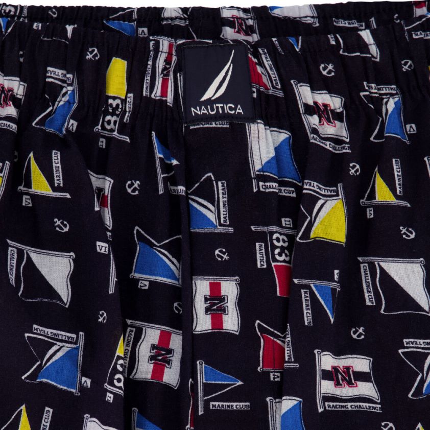 Large Flag Print Woven Boxer Nautica Men Deep Dive Wash R260HV156