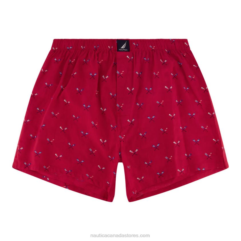Oar Print Woven Boxer Nautica Men Nautica Red/Orange R260HV147
