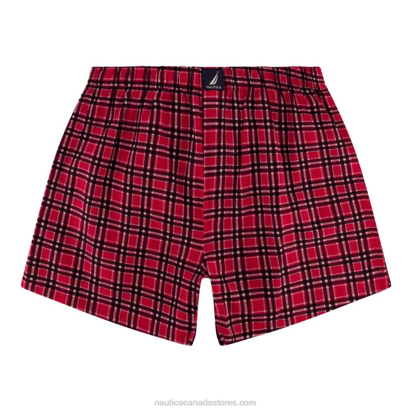 Plaid Woven Boxer Nautica Men Classic Red R260HV165