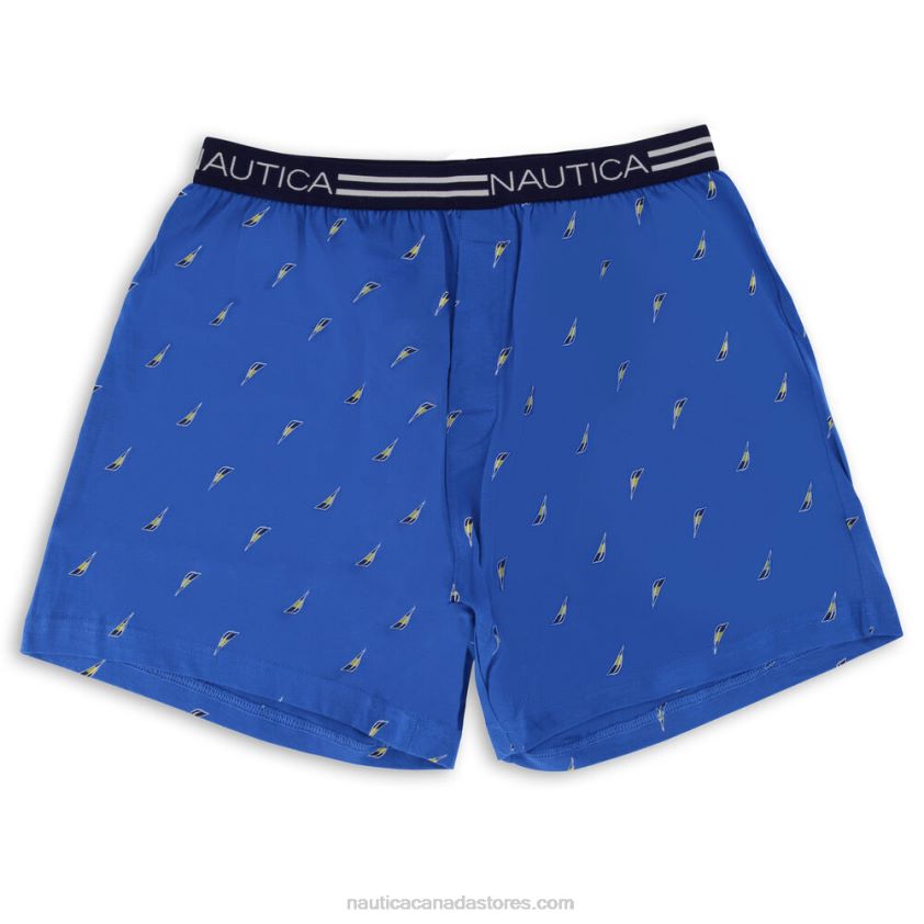 Sailboat Print Knit Boxer Nautica Men Classic Blue R260HV502