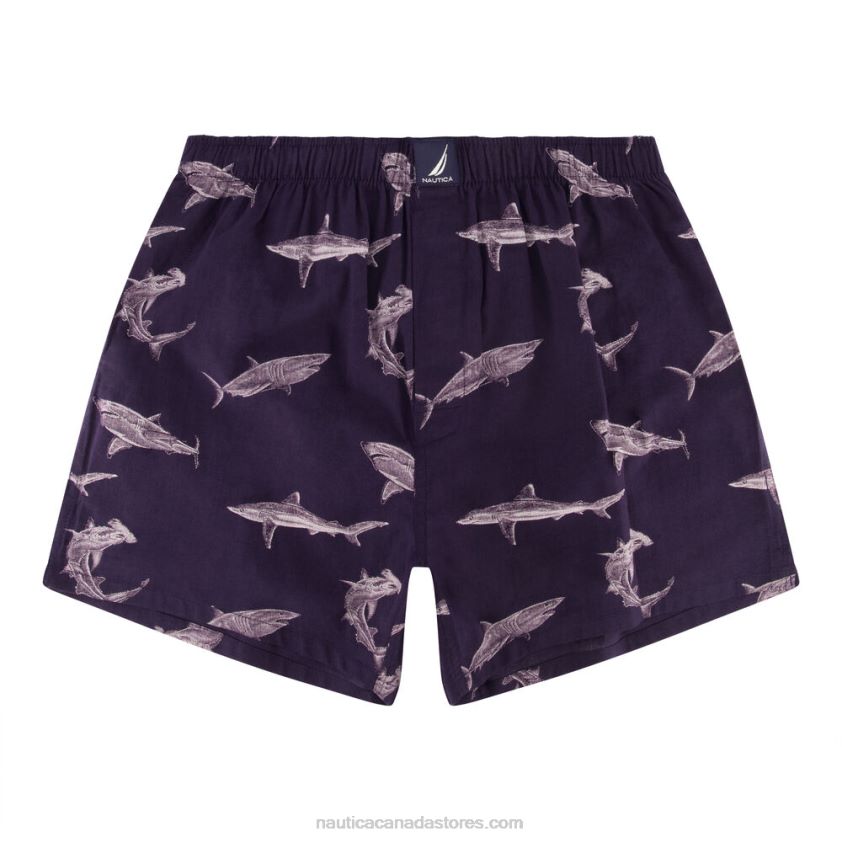 Shark Print Woven Boxer Nautica Men Bolt Blue R260HV168